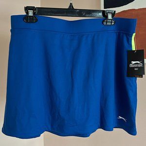 NWT Slazenger bright blue and electric green golf skort size L